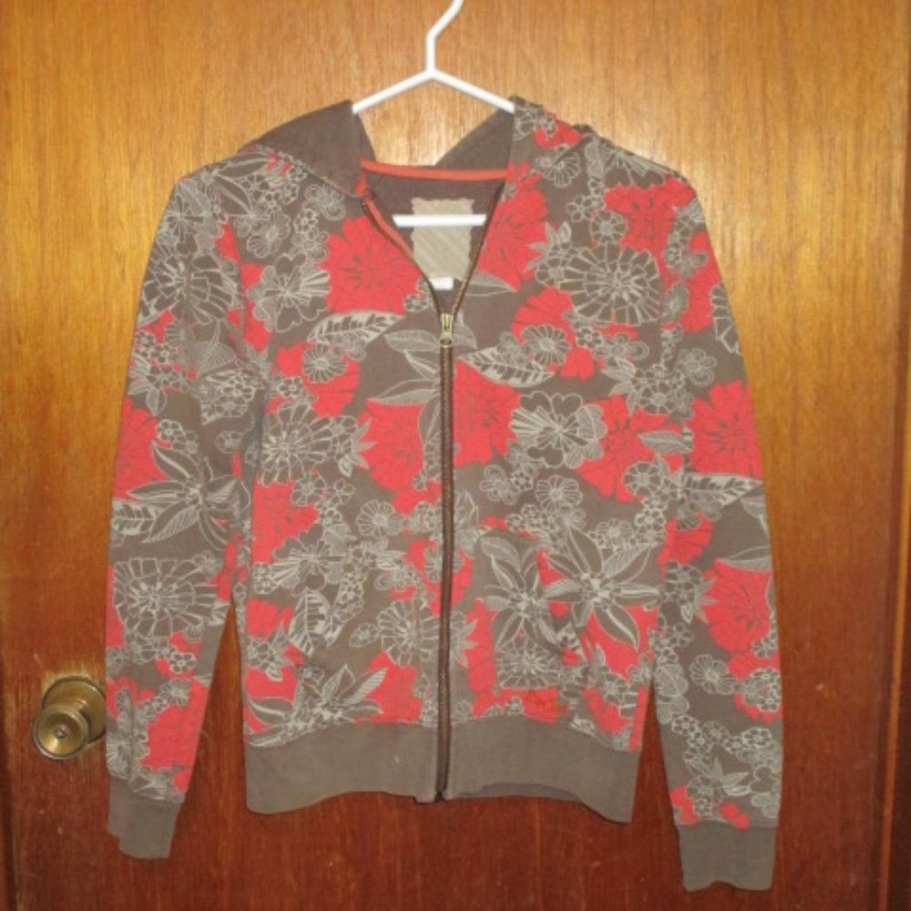 Bundle 3 for $15 - Rip Curl Hoodie - Brown and Orange Floral Pattern
